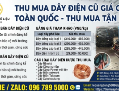 Thu Mua Dây Cáp Điện Cũ Giá Cao Tại Long An – Tận Nơi, Cân Đúng