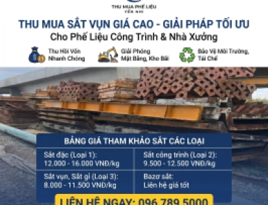Thu Mua Sắt Phế Liệu Giá Cao Tại Đức Hòa | Tận Nơi, Cân Đúng