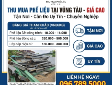 Thu Mua Phế Liệu Tại Vũng Tàu Giá Cao - Tận Nơi, Cân Đo Uy Tín