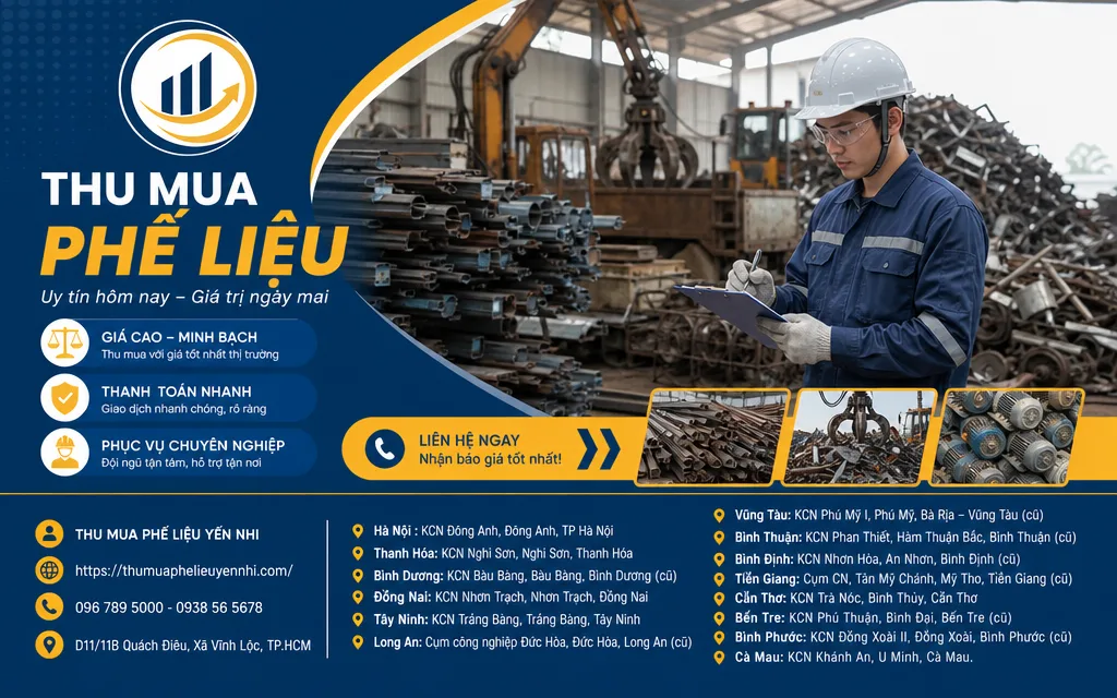Nhân viên khảo sát phế liệu tại kho hàng ở Hà Nội