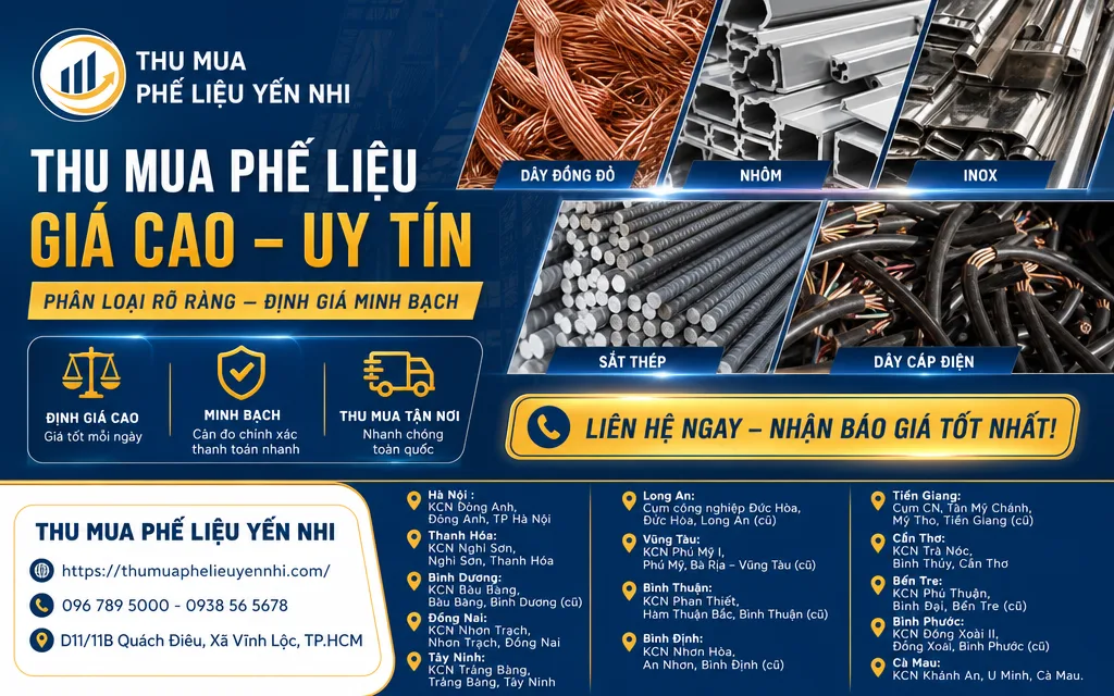 Đồng, nhôm, sắt và dây cáp được phân loại để định giá