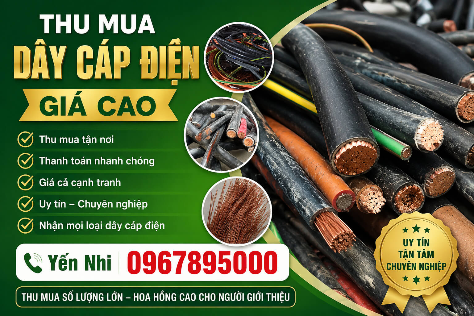 thu mua dây cáp điện giá cao