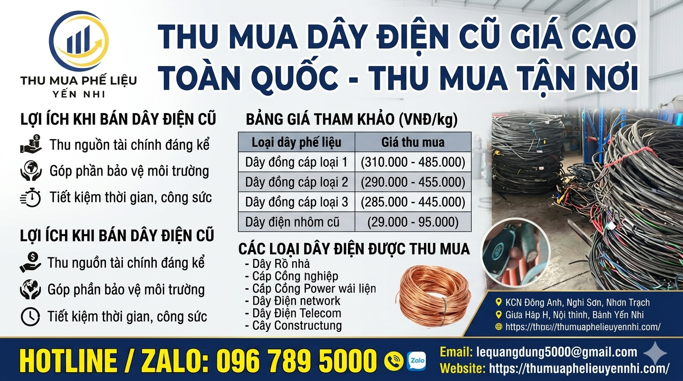Thu Mua Dây Điện Cũ Giá Cao Toàn Quốc - Thu Mua Tận Nơi