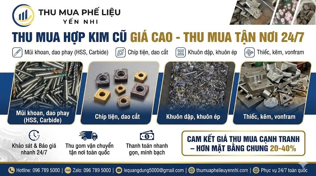 Thu Mua Hợp Kim cũ Giá Cao - Thu Mua Tận nơi 24/7