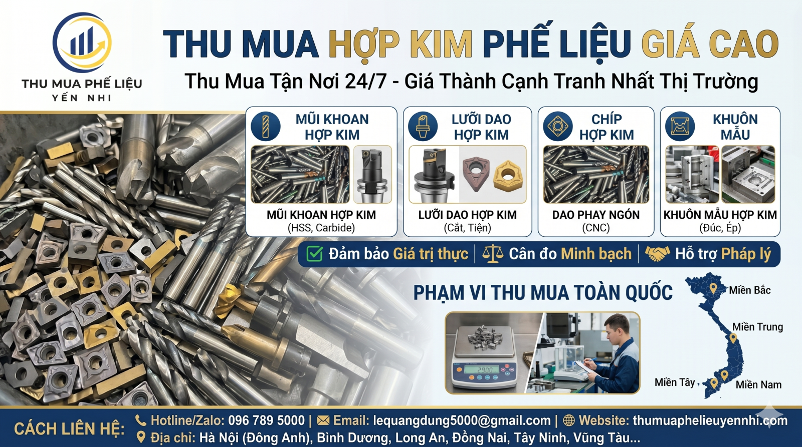 Thu Mua Hợp Kim Phế Liệu Giá Cao - Thu Mua Tận nơi 24/7