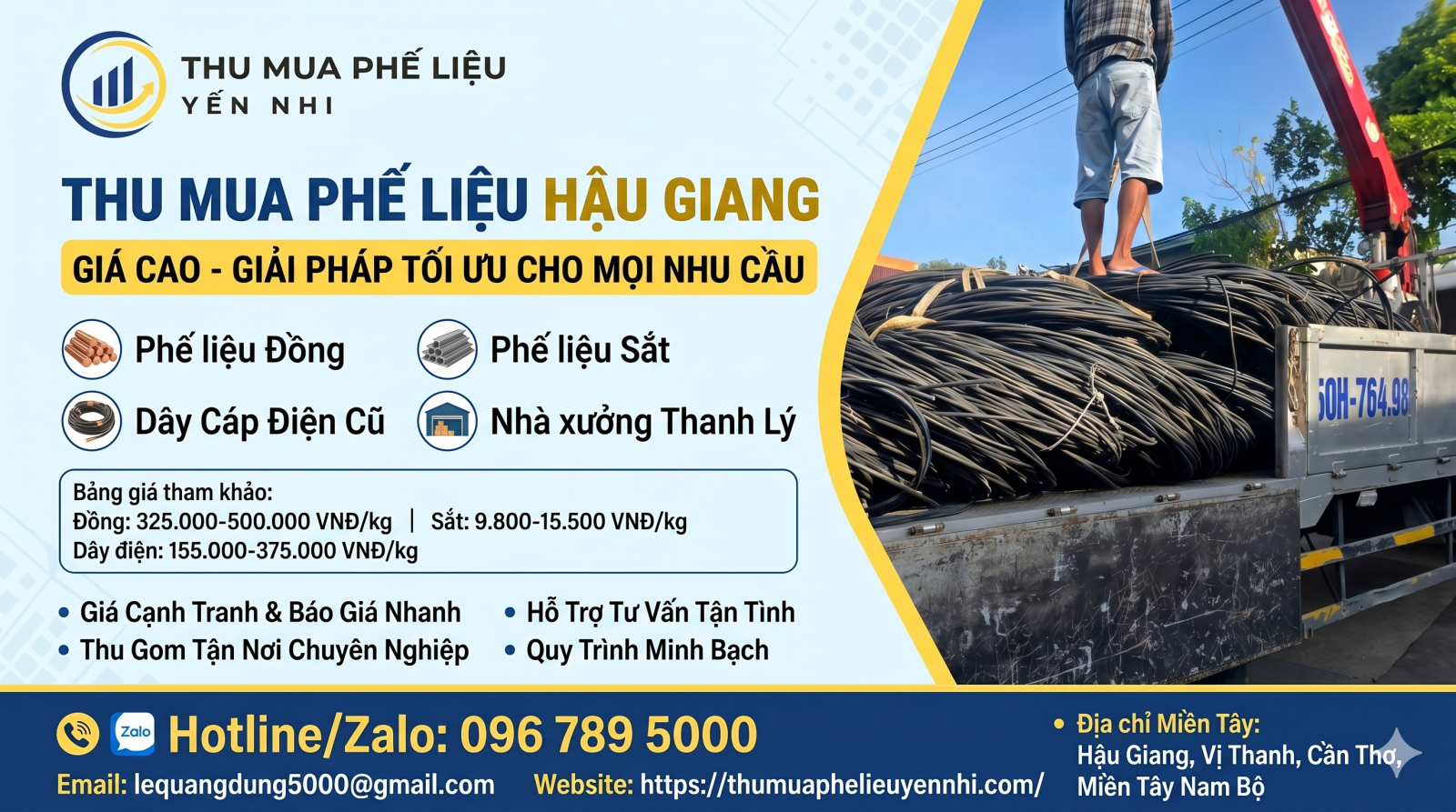 Thu mua phế liệu Hậu Giang