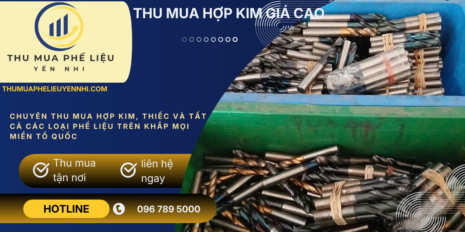 Thu mua mũi khoan hợp kim phế liệu giá cao